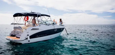 Guests aboard the Armani at sea