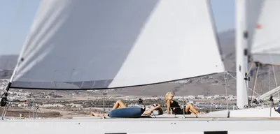 Guests sunbathing on the deck of the Lady Sunshine